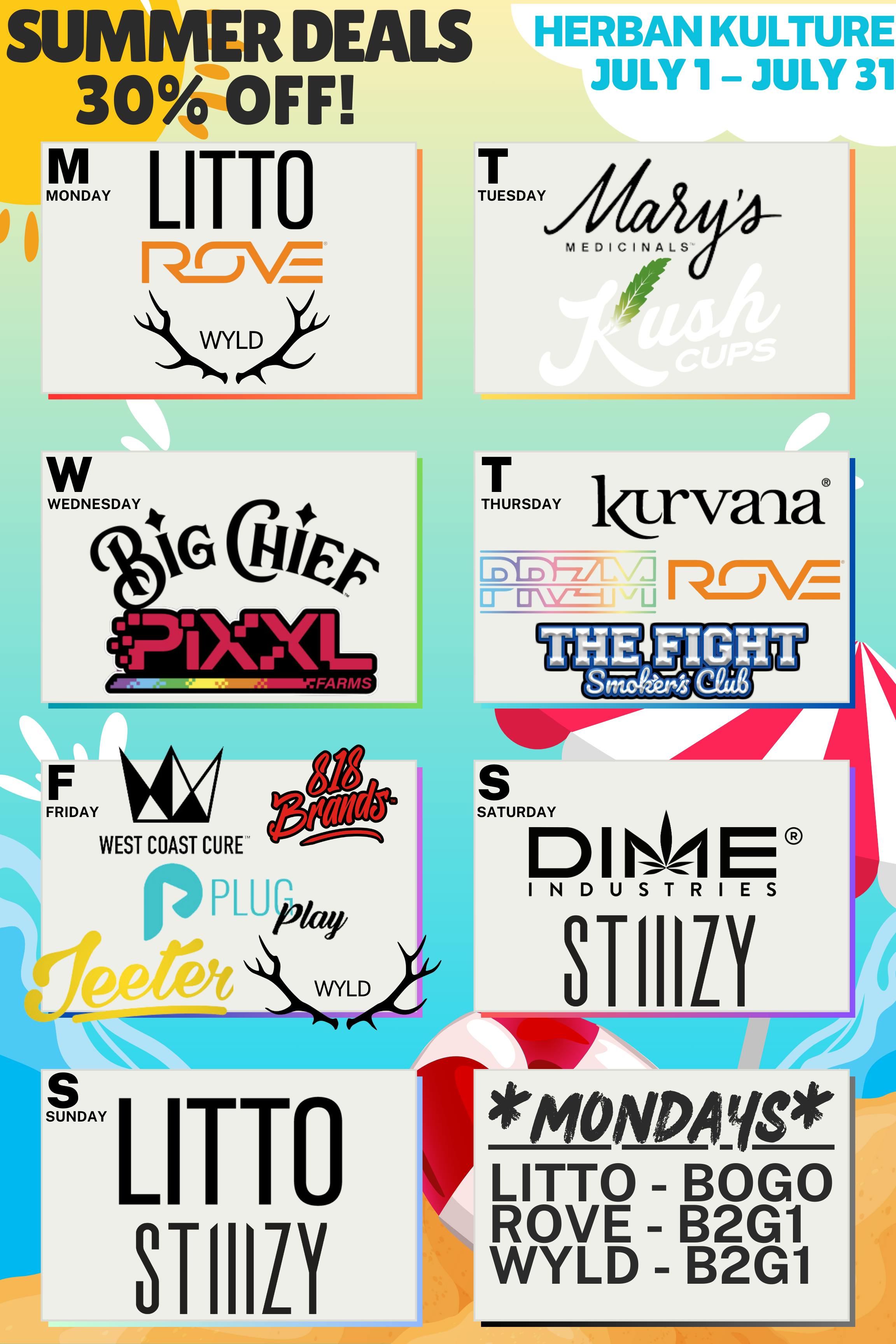 Photograph of product: 30% SUMMER DISCOUNTS