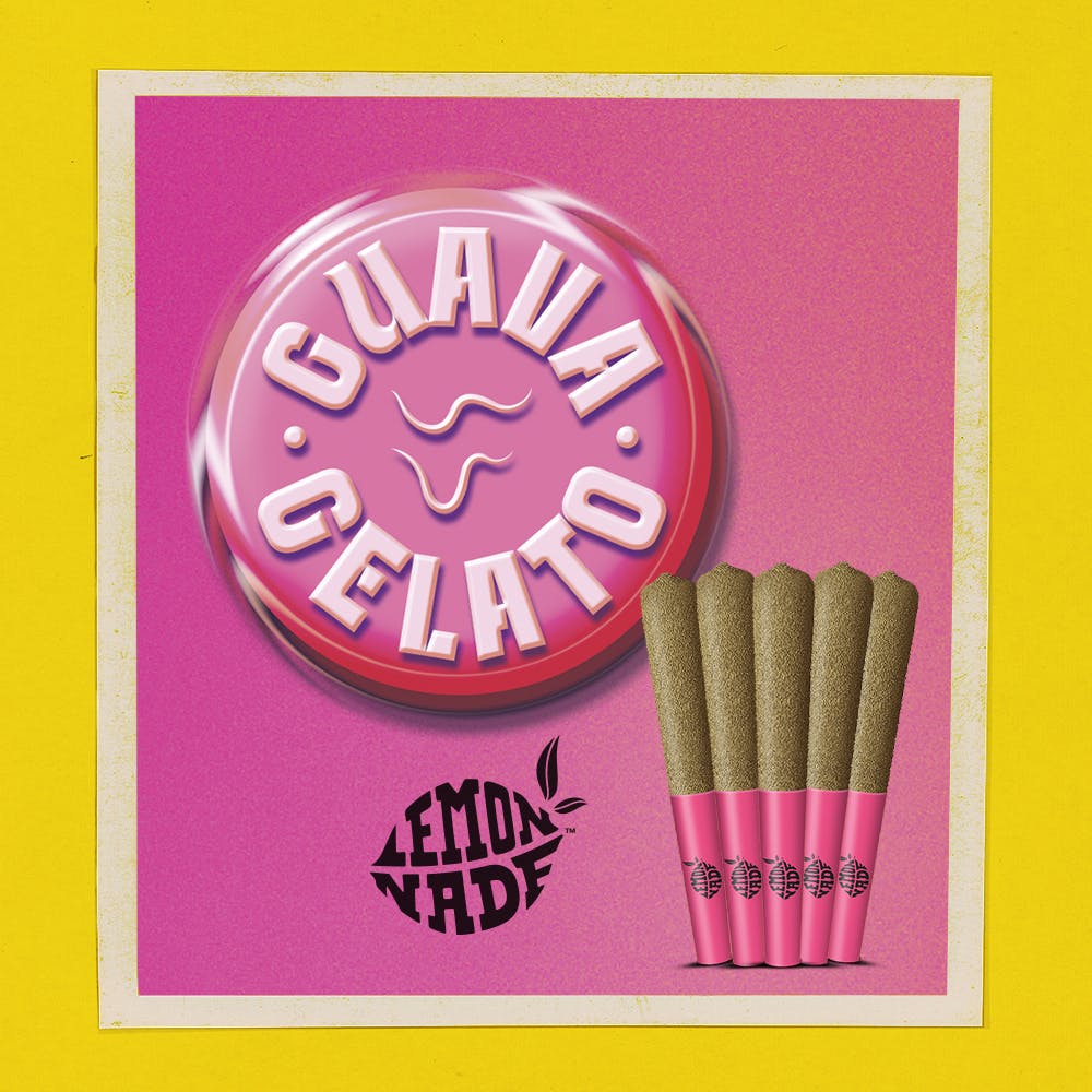 Photograph of product: GUAVA GELATO - LEMONNADE - INFUSED 5PK PREROLLS