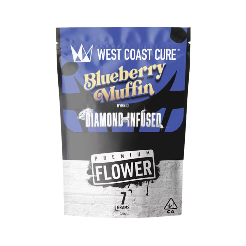 Photograph of product: BLUEBERRY MUFFIN DIAMOND INFUSED 7G - WEST COAST CURE