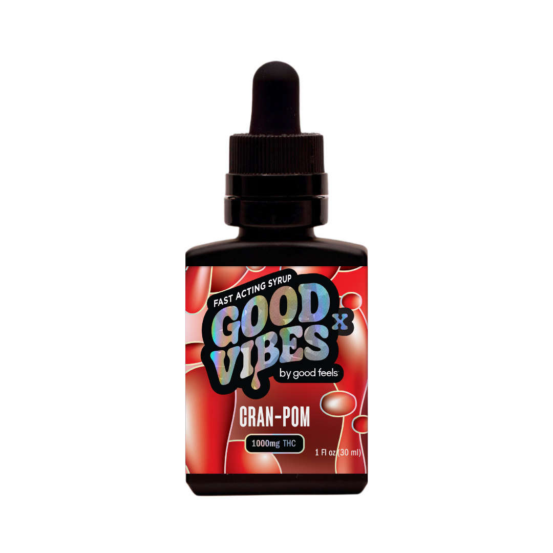 Photograph of product: Good Vibes X - Cranberry Pomegranate Syrup 1000MG TH-oui