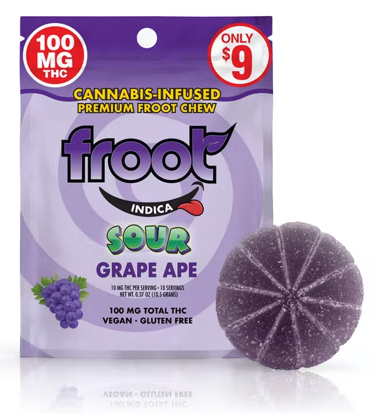Photograph of product: Grape Sour Gummy 100mg