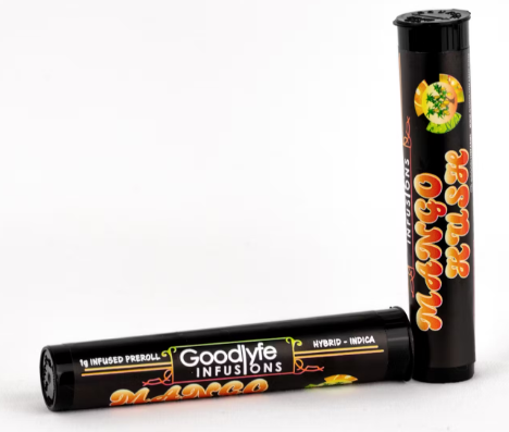 Photograph of product: Goodlyfe Mango Kush Infused Pre Roll