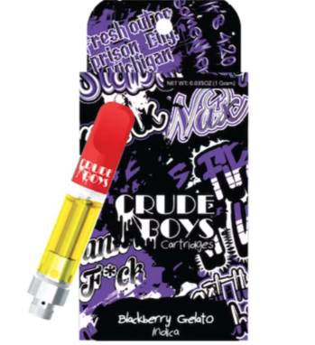Photograph of product: Crude Boys Blackberry Gelato Distillate Cartridge