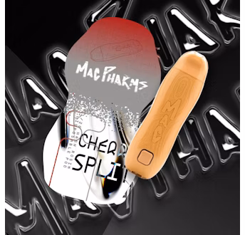 Photograph of product: Mac Pharms 1/2g au chocolat Rosin Vape | Cherry Split