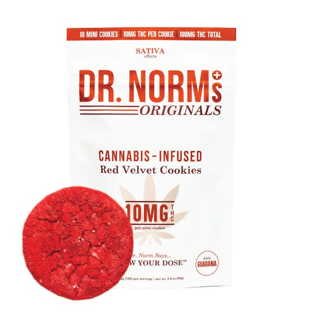 Photograph of product: 100MG Cookies Red Velvet 10PK - Red Velvet 10pk