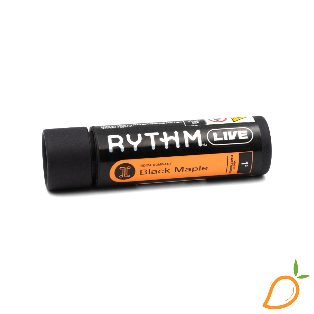 Photograph of product: 1g Black Maple #22 Live Resin Vape Rythm
