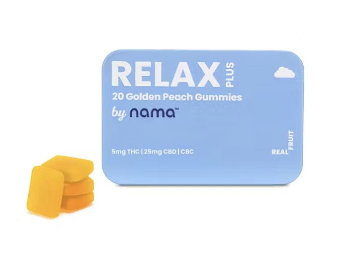 Photograph of product: Relax - 100mg:500mg:20mg 20pck Fruit Gummies
