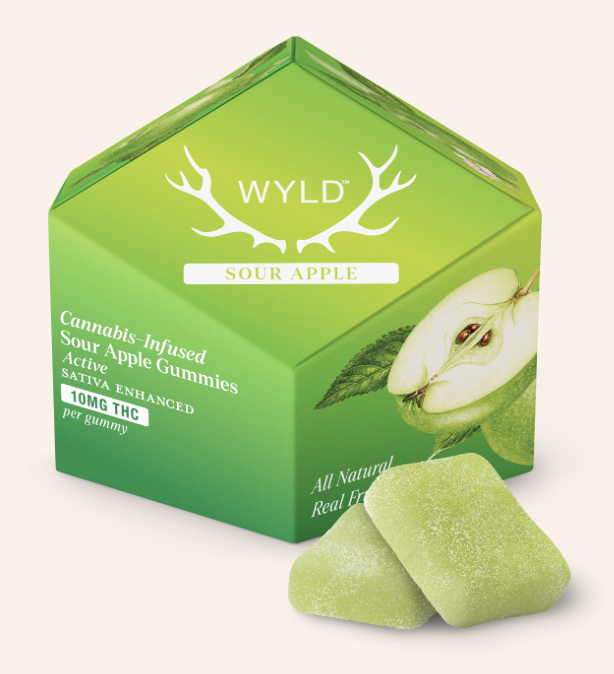 Photograph of product: B10 | Sour Apple THC Gummies | Wyld