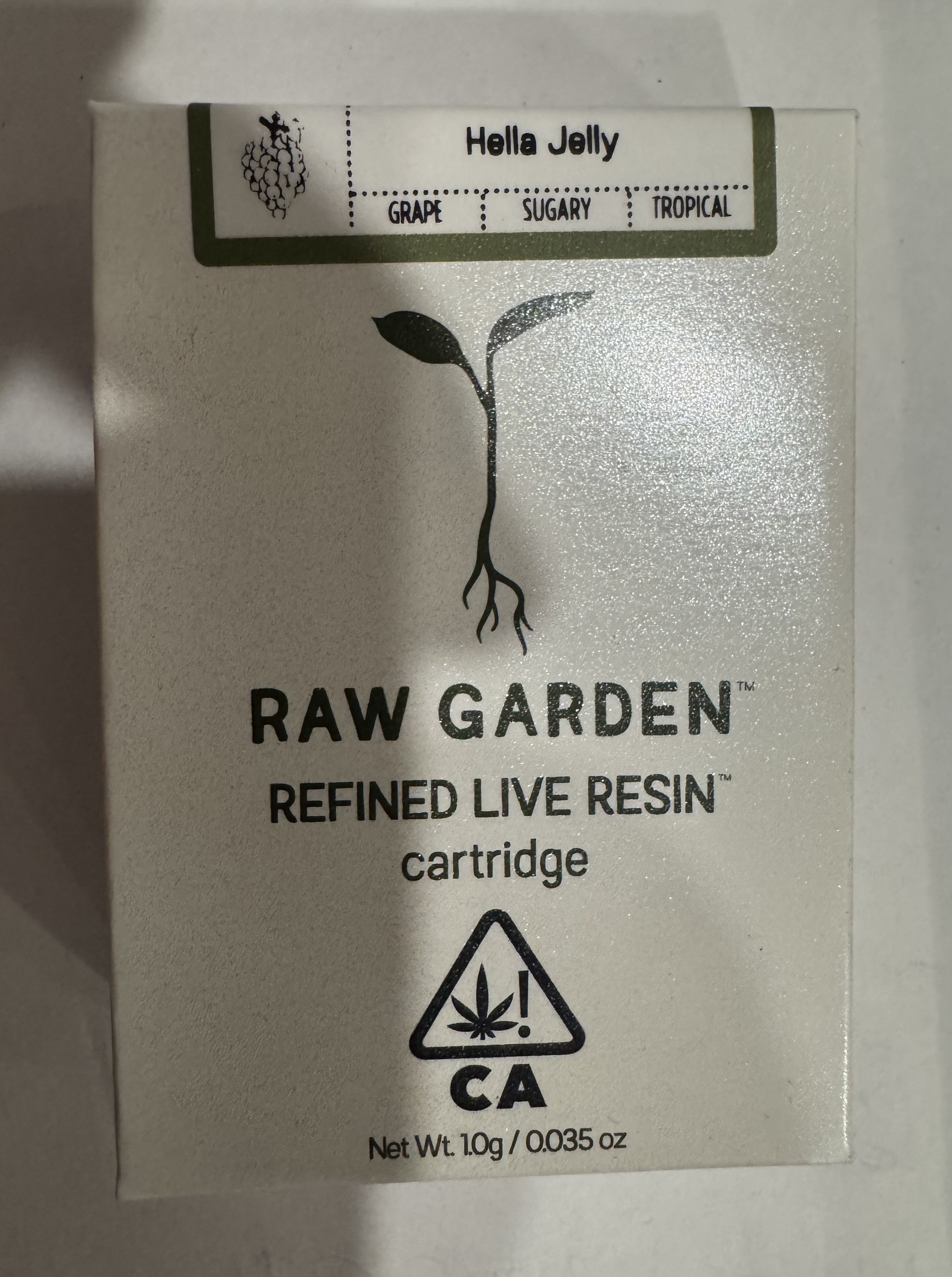 Photograph of product: HELLA JELLY 1G CARTRIDGE - 1 G