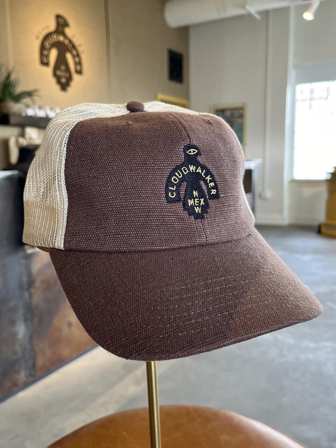 Photograph of product: Hemp Trucker Hat | Brown/Cream (O/S)