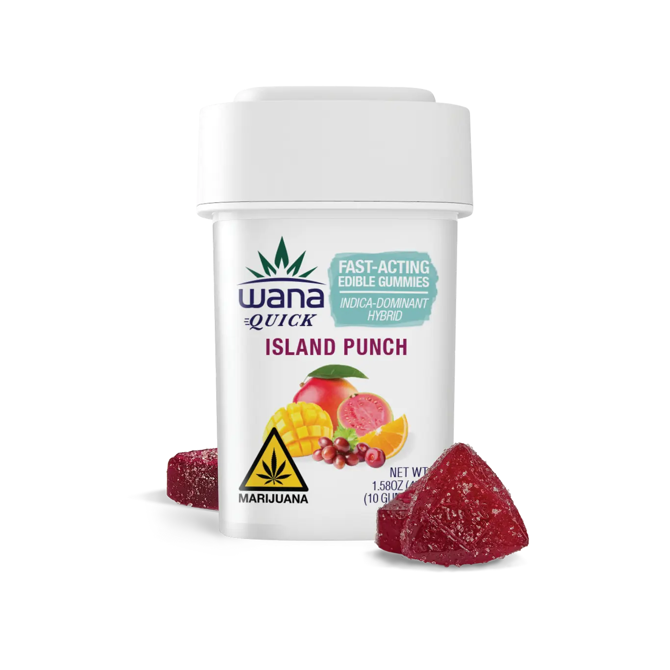 Photograph of product: (WANA) - Quick - Island Punch Gummies