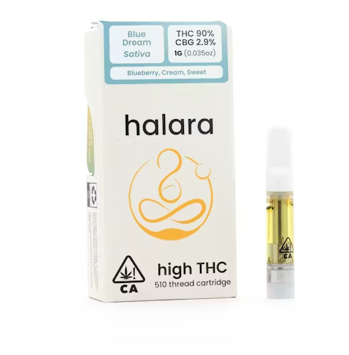 Photograph of product: Blue Dream (S) HIGH THC Full Spectrum CARTRIDGE 1g - Halara