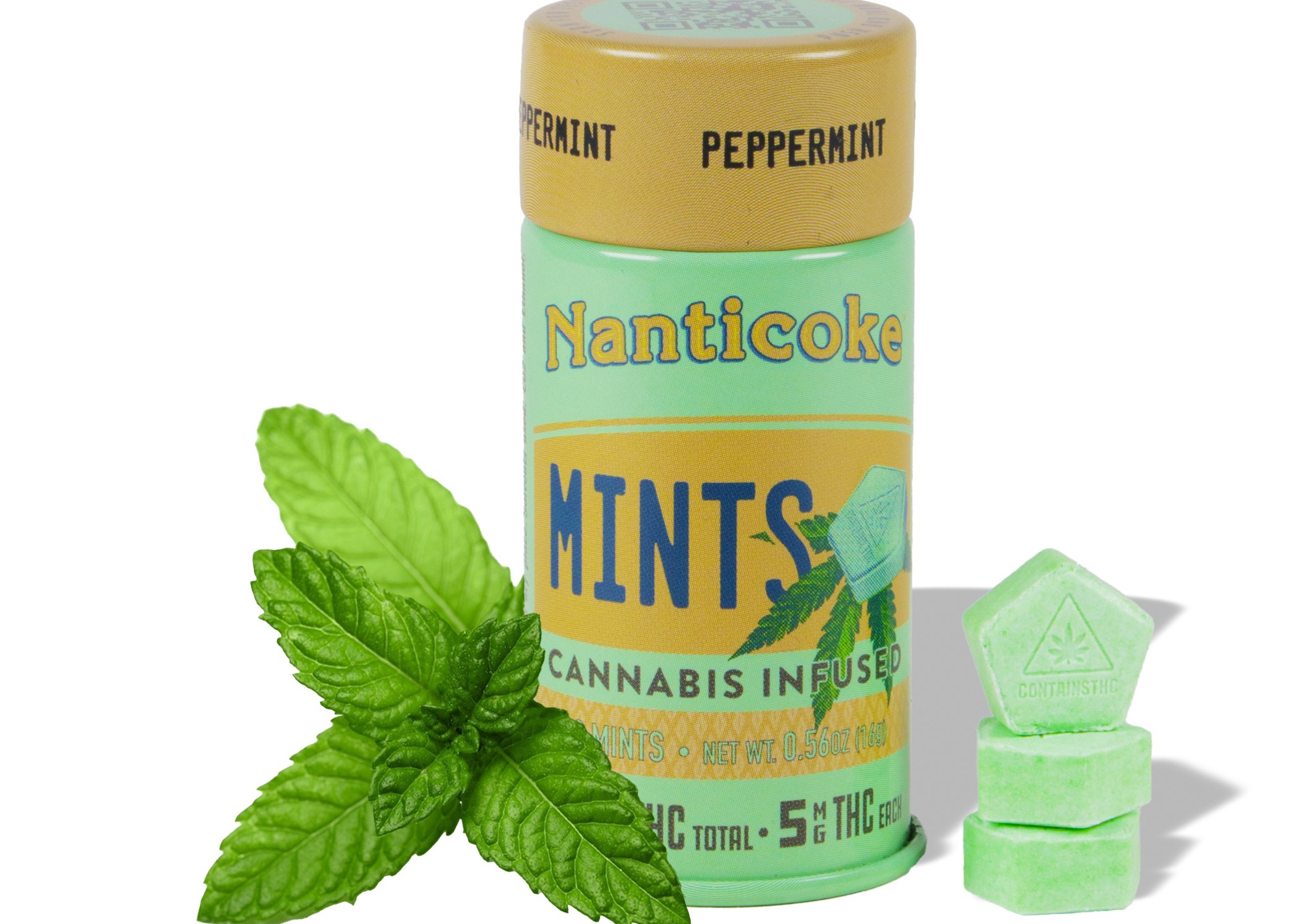 Photograph of product: Nanticoke | Peppermint | 5mg Mints | 20pk