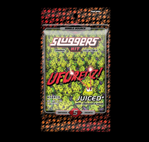 Photograph of product: Sluggers Hit UFOreoz Infused Preroll 5pk 3.5g