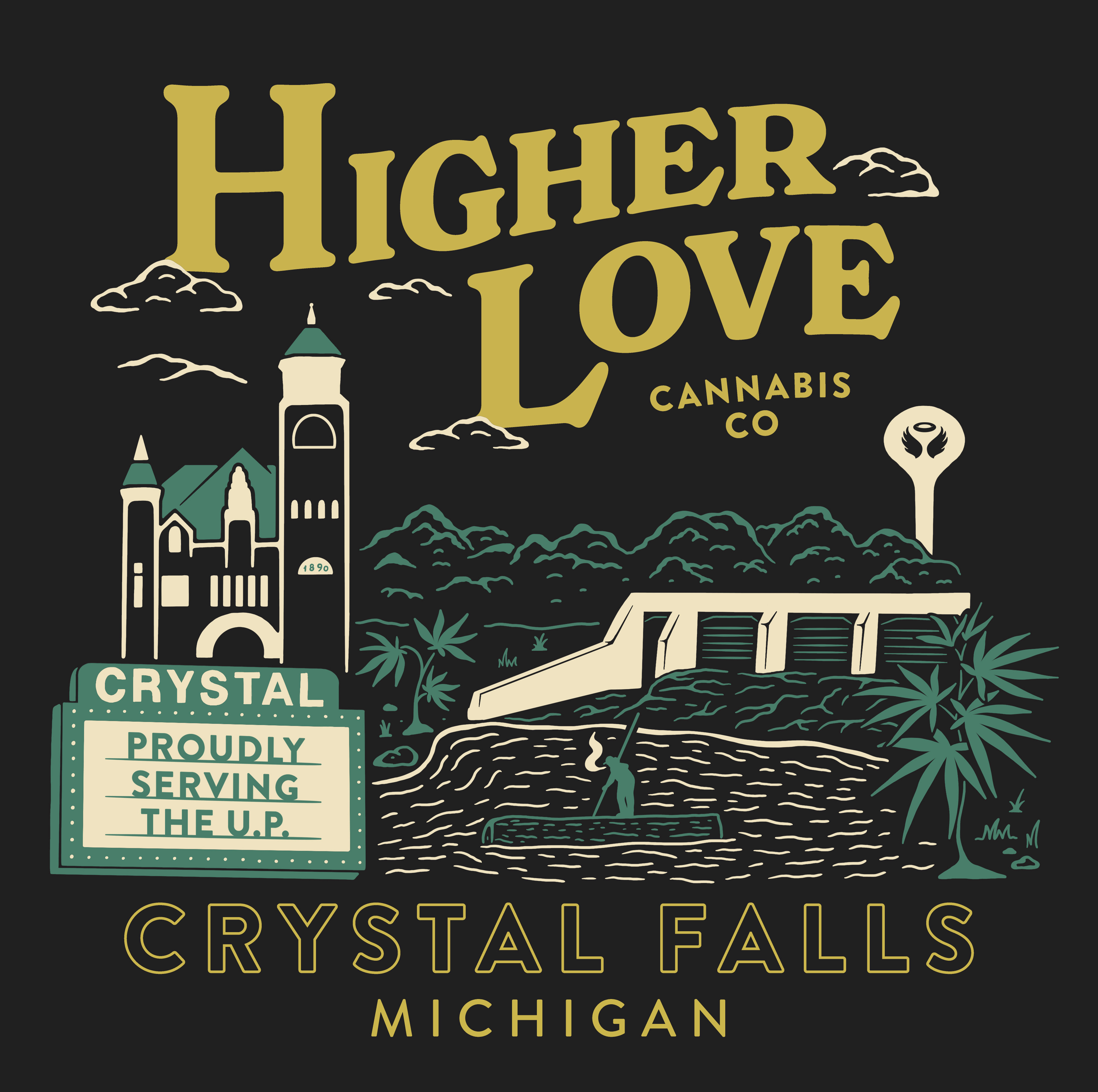 Photograph of product: Crystal Falls Tee - Black (XL)