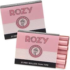 Photograph of product: Rozy: Pink Rolled 7mm Tips