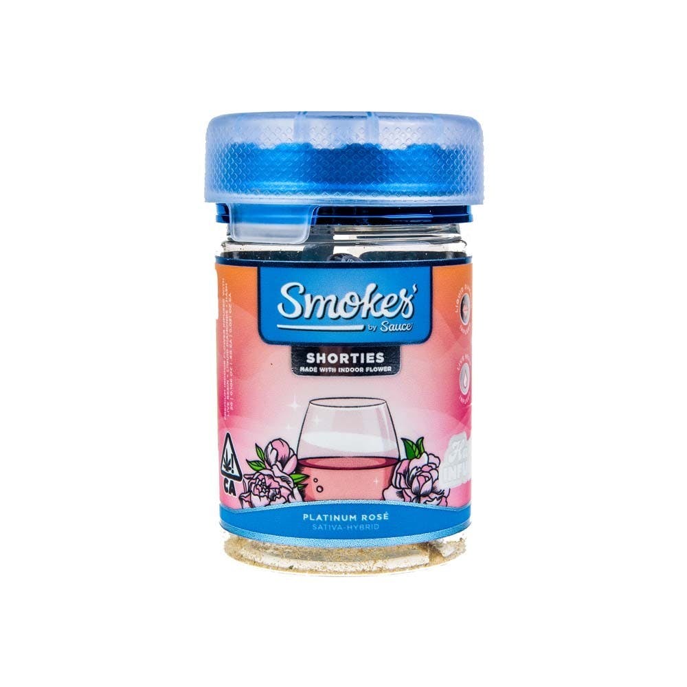 Photograph of product: Sauce Smokes | Platinum Rose Diamond Infused Shorties Pre-roll Pack (3g)