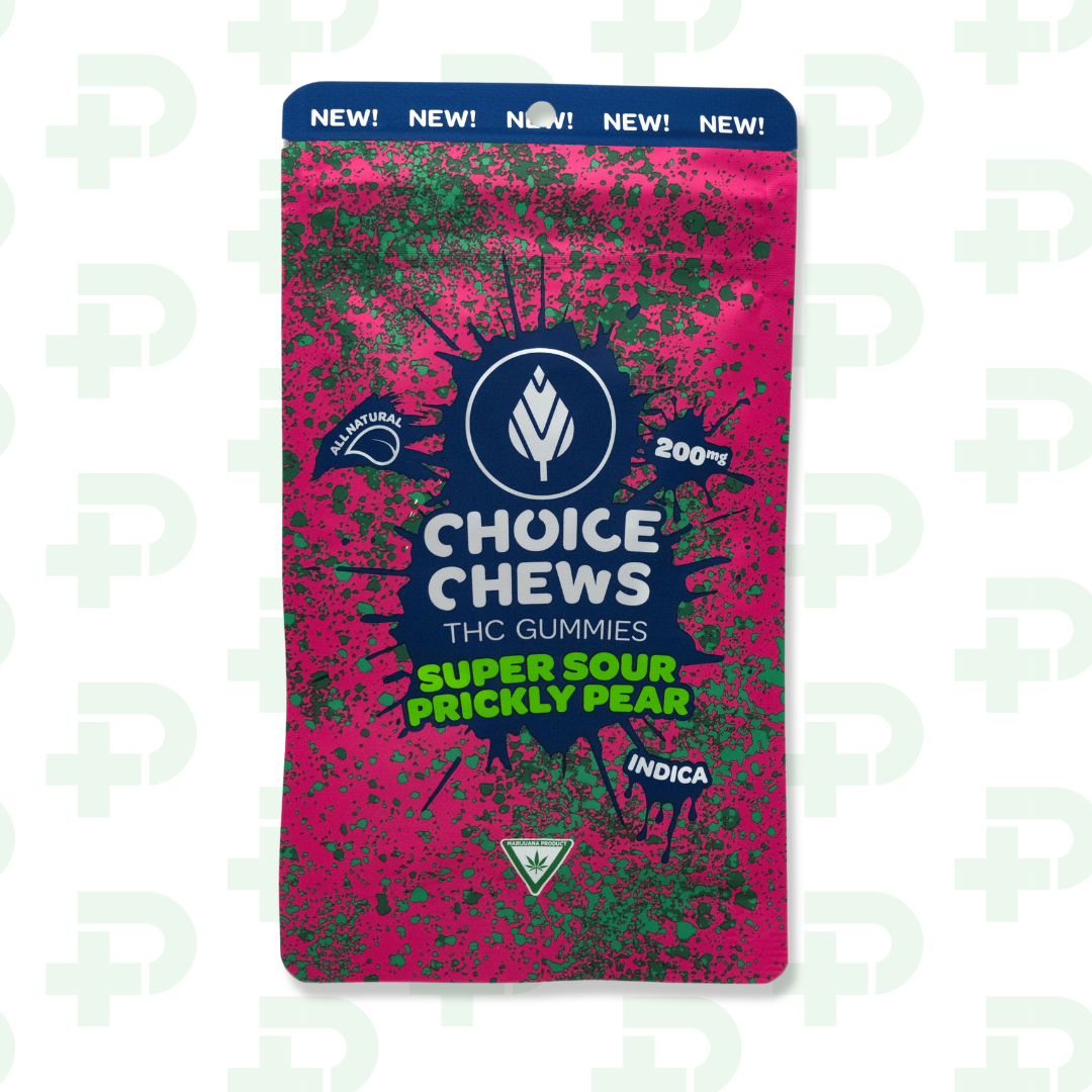 Photograph of product: Choice 200mg Gummies - Oui'd - Super Sour Prickly Pear