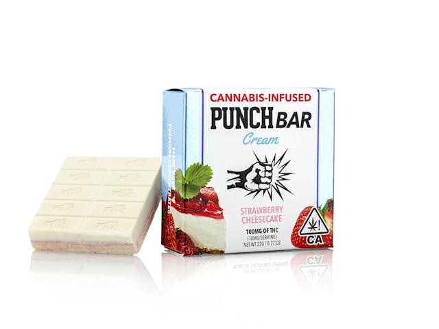 Photograph of product: Strawberry Cheesecake White Chocolate | PunchBar | 100mg