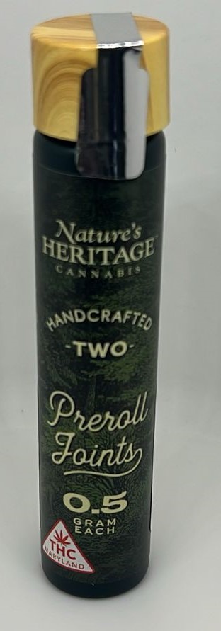 Photograph of Product: Nature's Heritage Guicy Banger Pre-Roll (2 X 0.5g) 1g