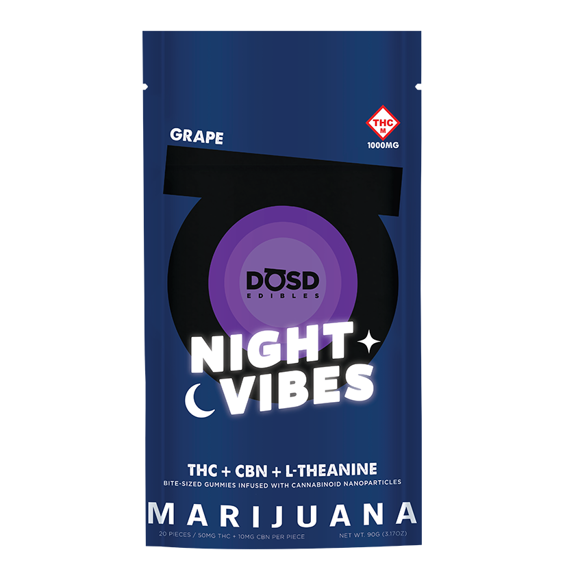 Photograph of product: Night Vibes Grape Nano Bites (1000mg)