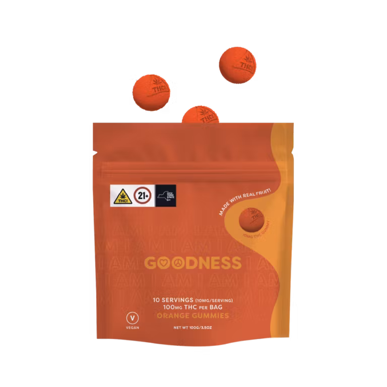 Photograph of product: I AM GOODNESS- Orange Gummies 10pk