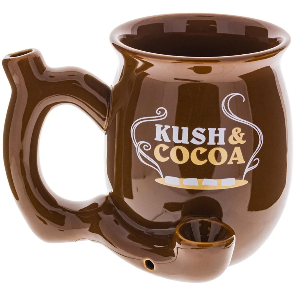 Photograph of product: Kush & Coca Ceramic Fancy Design Cup With Hand Pipe