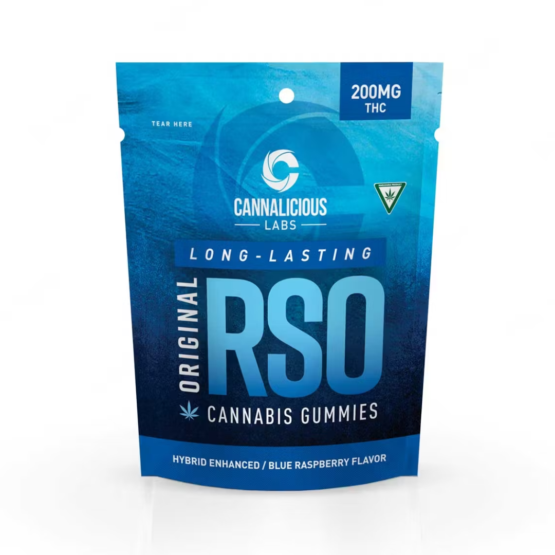 Photograph of product: Cannalicious Labs - 200mg RSO Gummy - Blue Raspberry