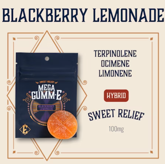 Photograph of product: 100mg Mega Gummy | Blackberry Lemonade (Hybrid)