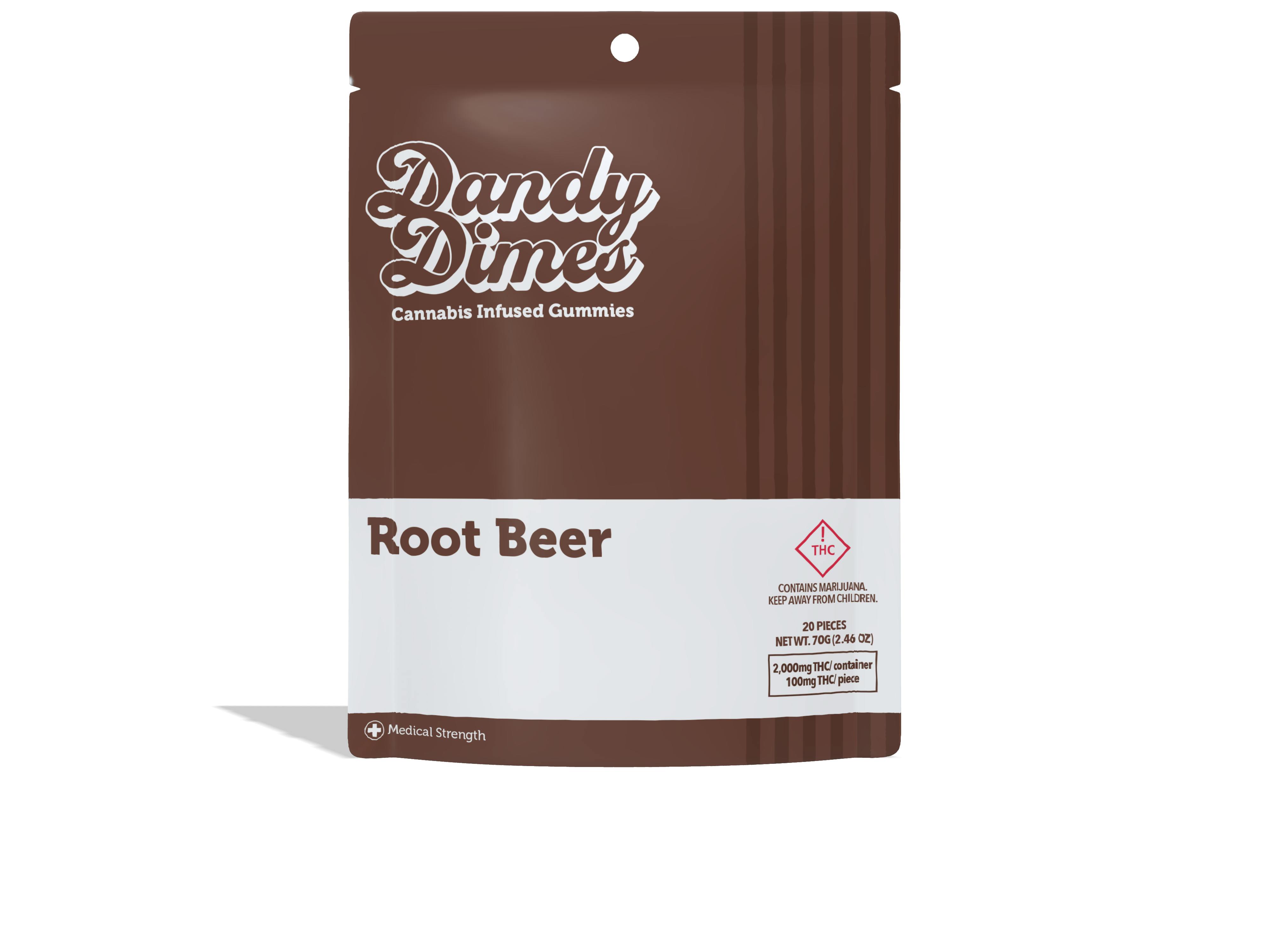 Photograph of product: Dandy Dimes 2000mg - Root Beer (Hybrid)