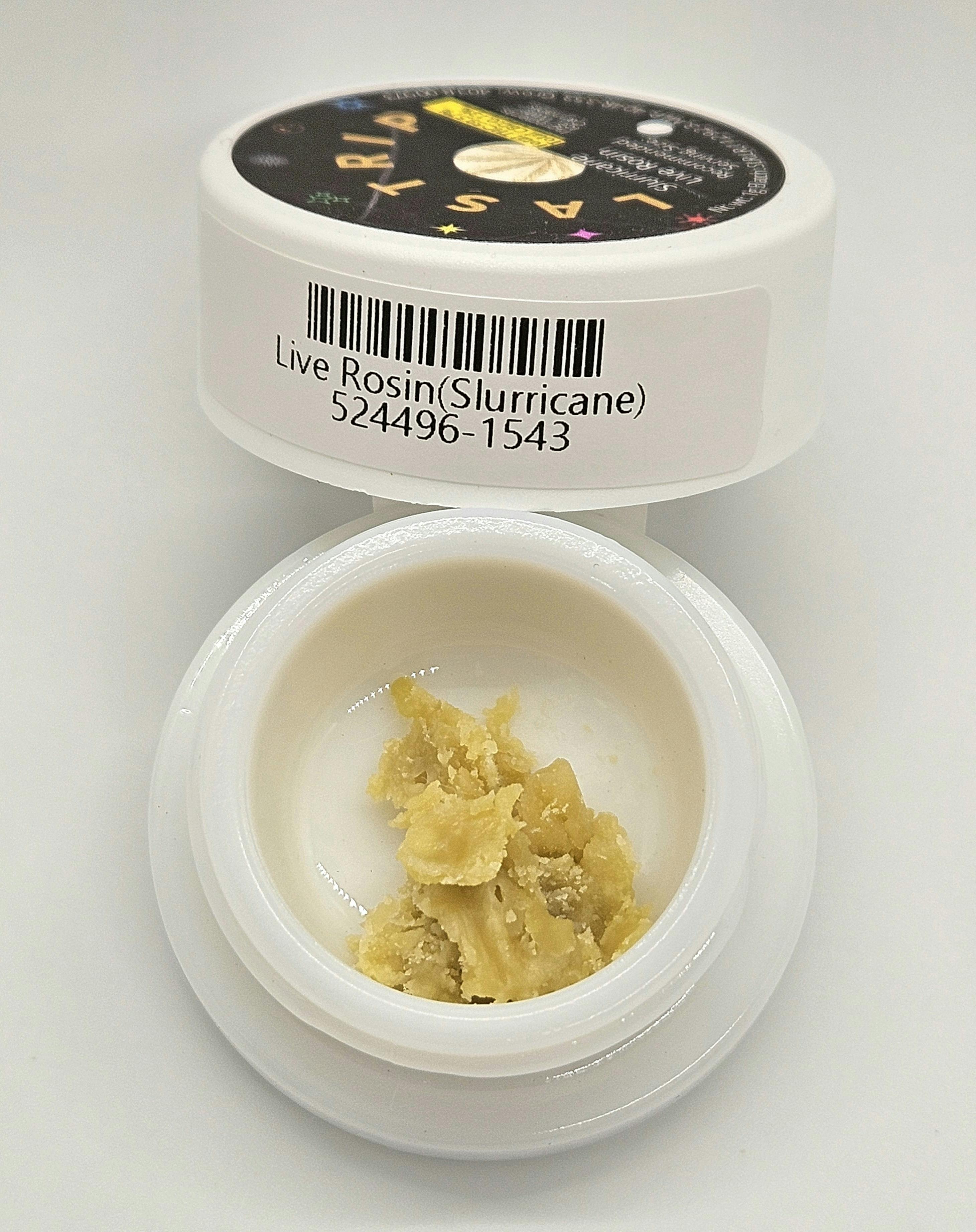 Photograph of product: Lastrip Live Rosin | Slurricane