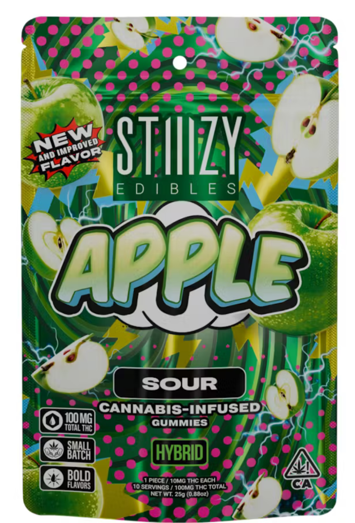 Photograph of product: SOUR APPLE | GUMMIES | 10PK | 100MG
