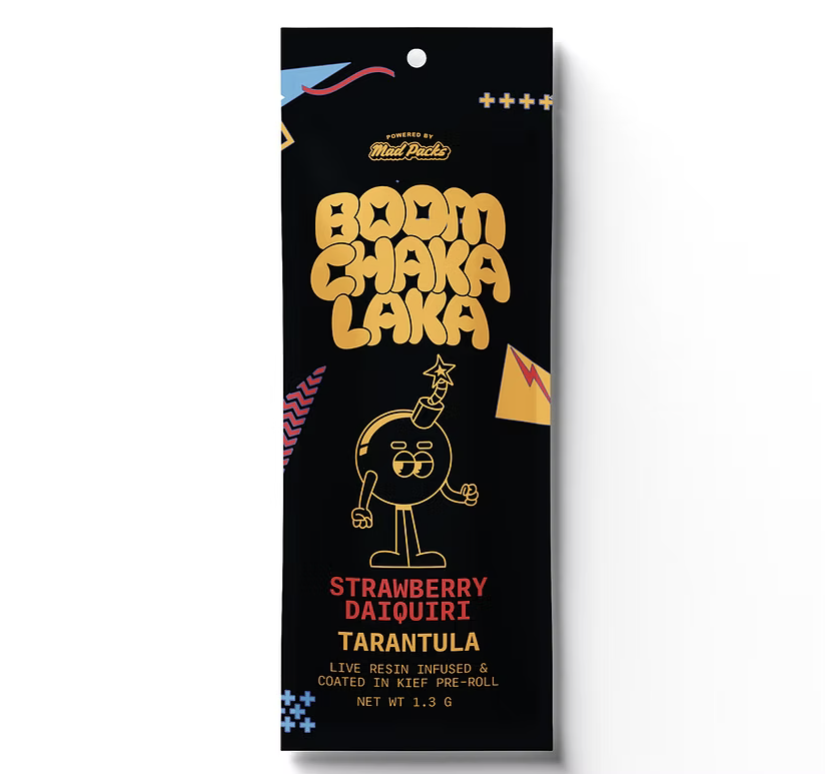 Photograph of product: MAD PACK | STRAWBERRY DAIQUIRI | BOOM CHAKA LAKA | TARANTULA | 1.3G