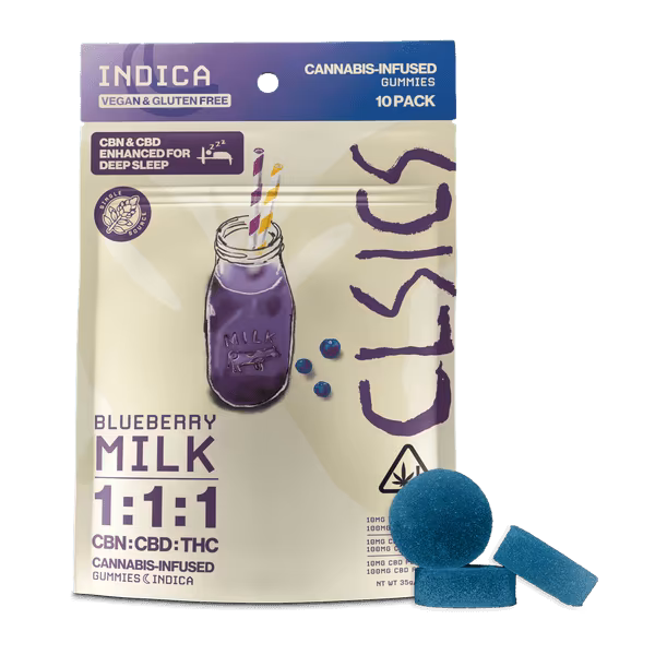 Photograph of product: CLSICS | LRO Gummies 100mg | I | Blueberry Milk (CBN & Melatonin)