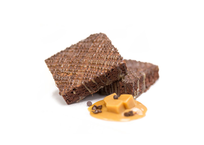Photograph of product: Chocolate Caramel Brownie Cookie Square