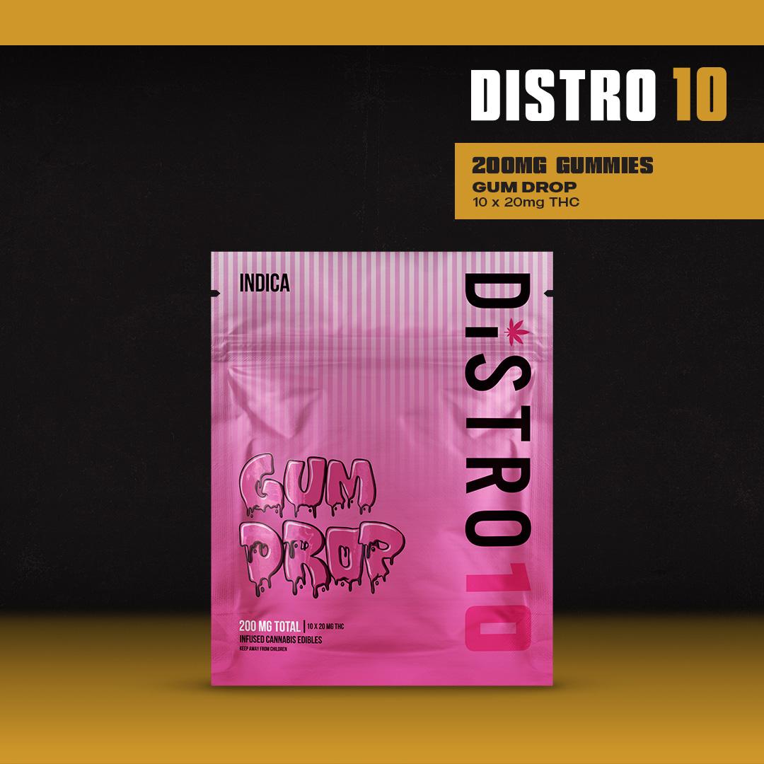 Photograph of product: Distro 10 | Gum Drop Gummies 200mg