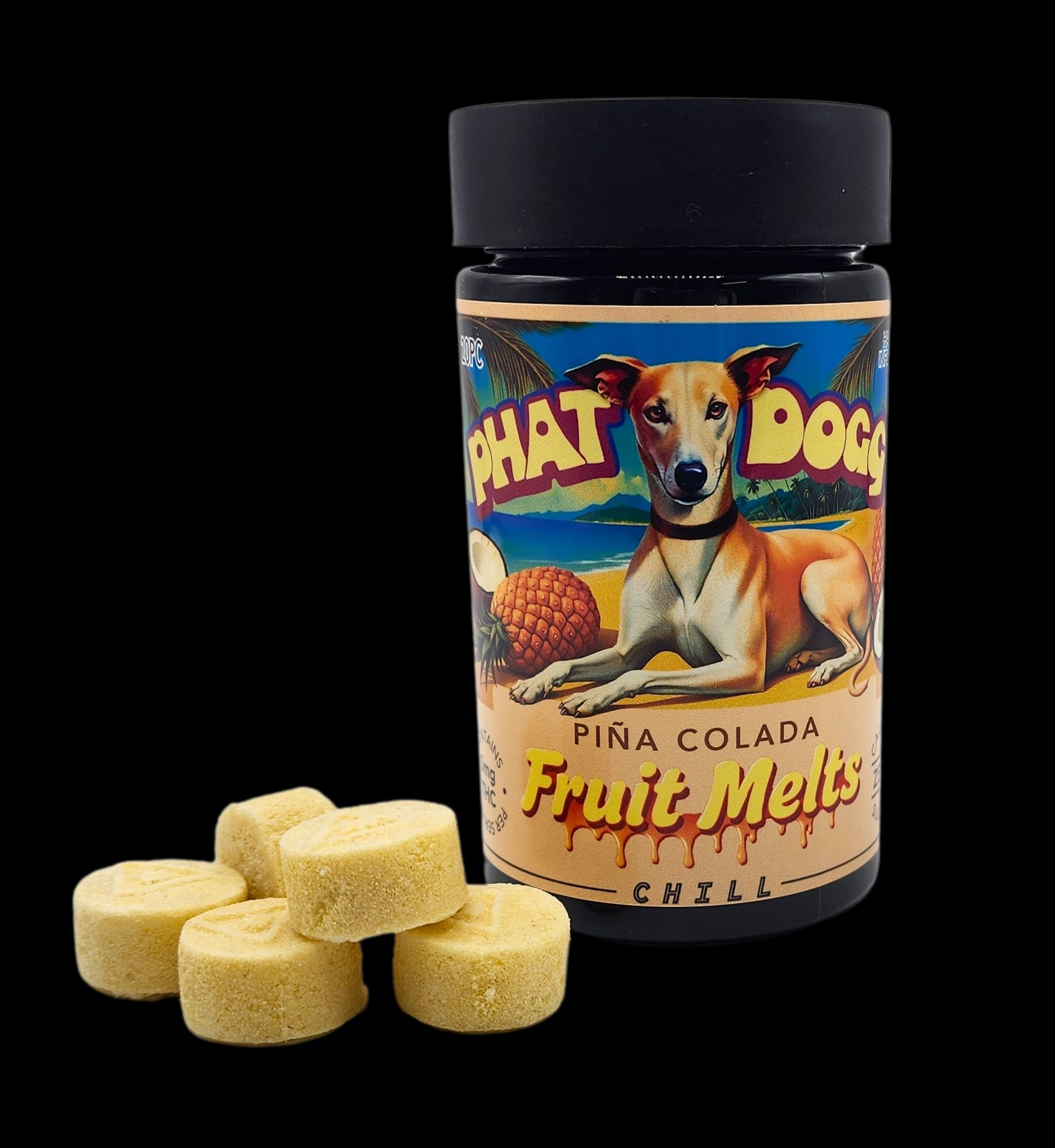 Photograph of product: Pina Colada - Rosin infused fruit melts - 5mg/piece 20-pack