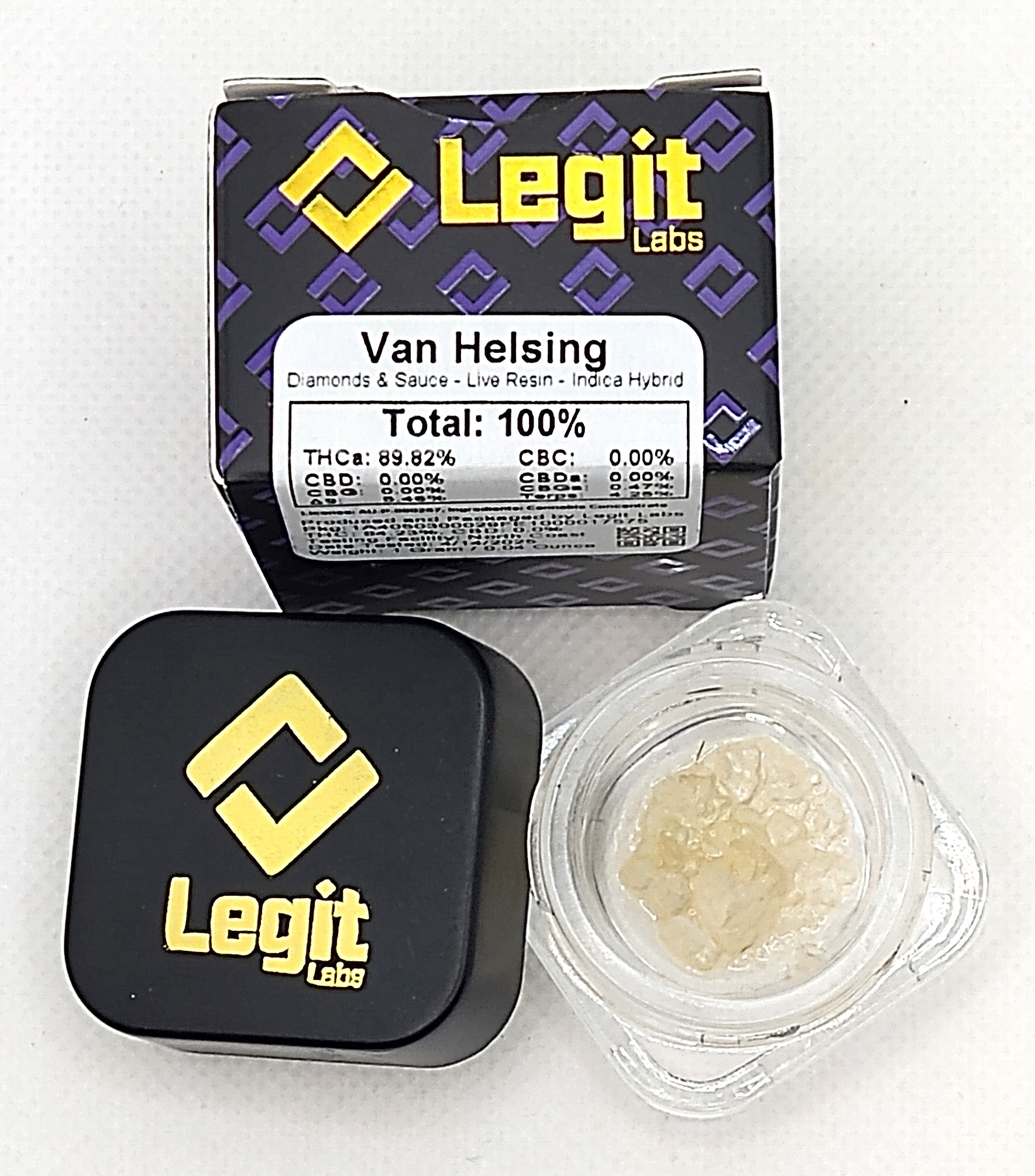 Photograph of product: Legit Labs | Van Helsing | Diamonds & Sauce Concentrate Oui'd