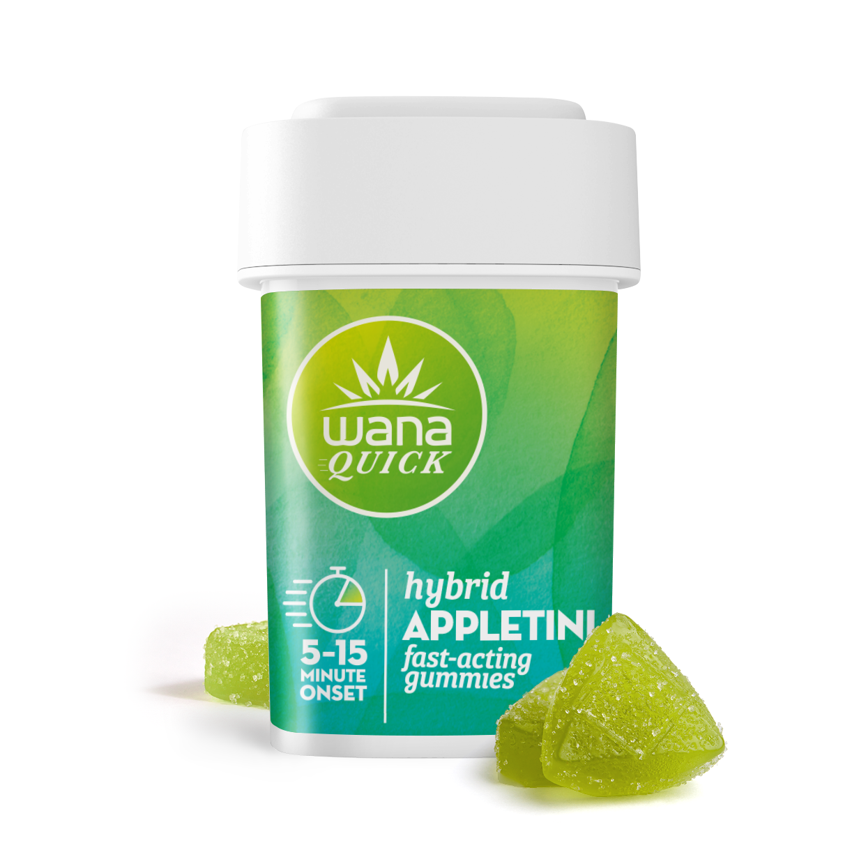 Photograph of product: Appletini (H) - 100mg Quick Gummies - Wana