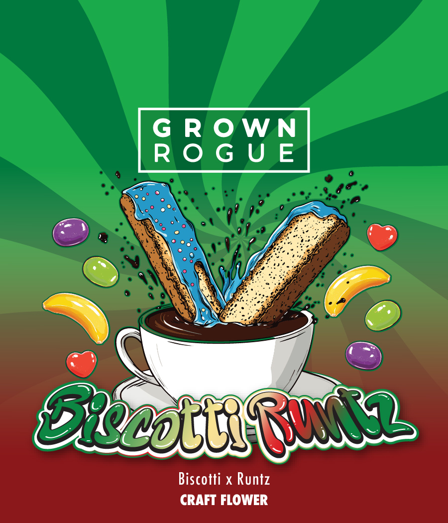 Photograph of product: Biscotti Runtz Buds by Grown Rogue - 28g