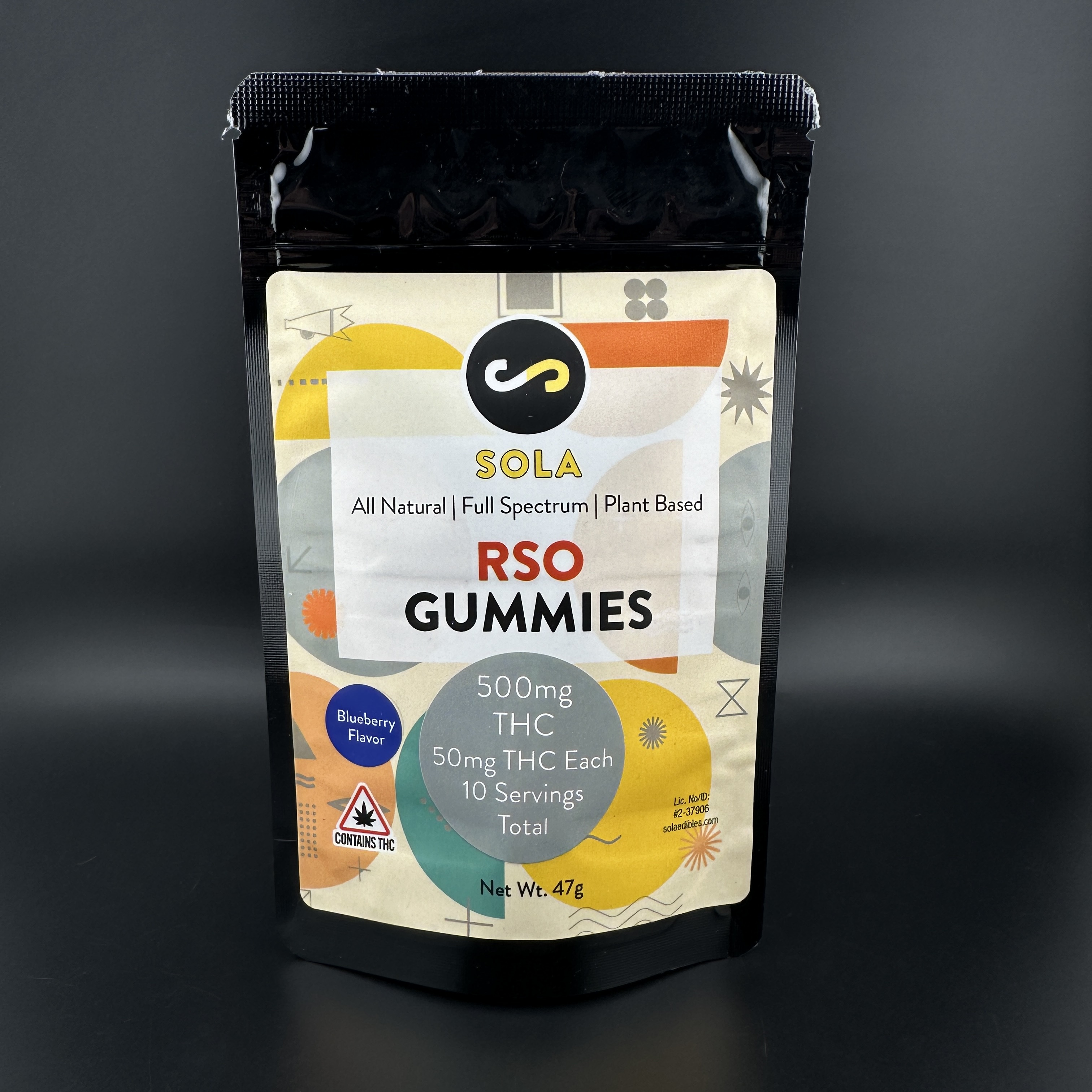 Photograph of product: Blueberry RSO Gummies Sola