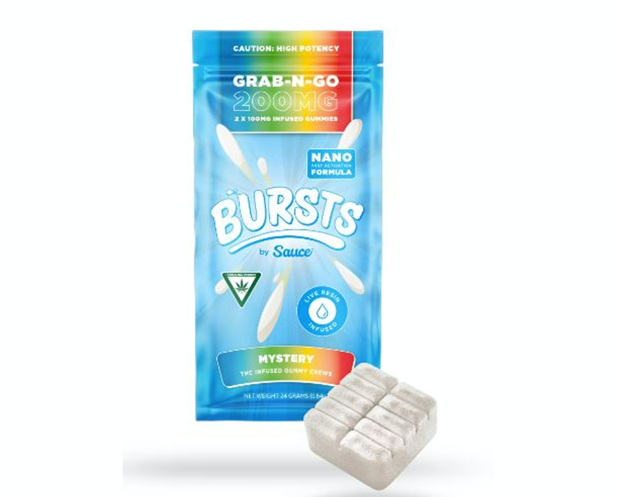 Photograph of product: Burst 200mg Gummies - Mystery