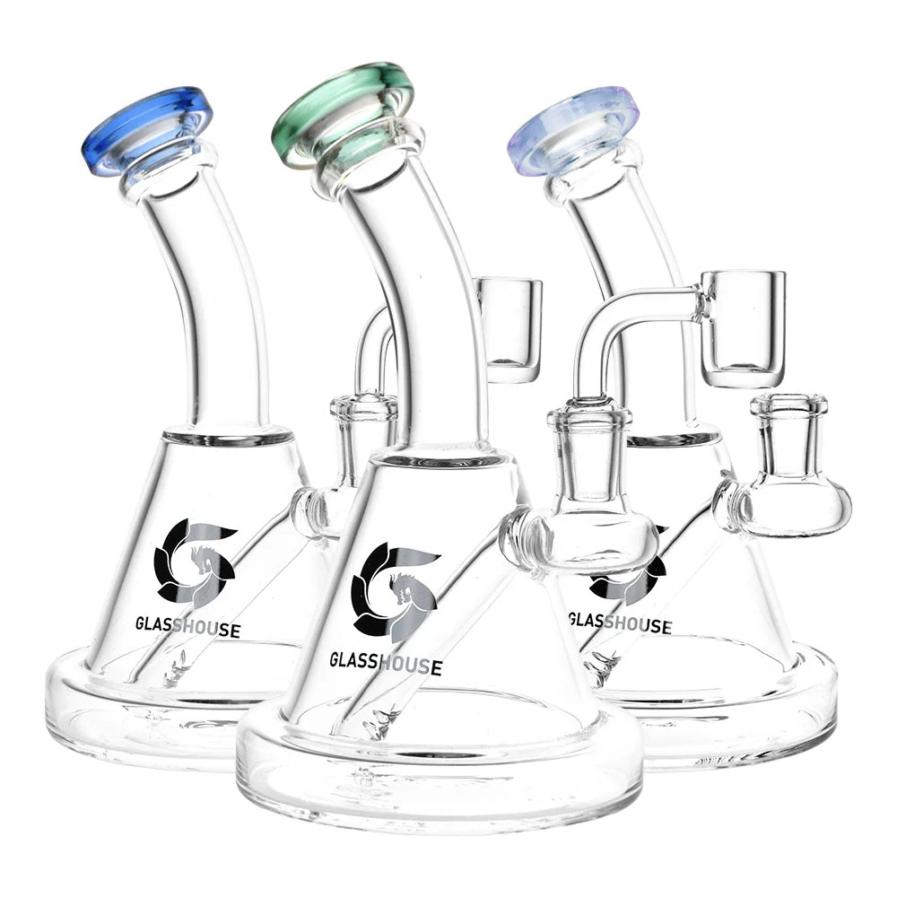 Photograph of Product: Glass House Bent Neck Dab Rig | 6.75" / 14mm F