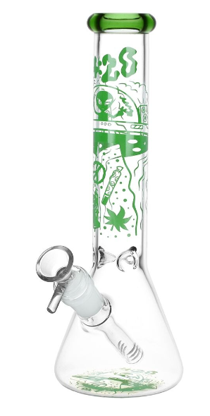 Photograph of product: $30 420 UFO Visitor Glass Bong