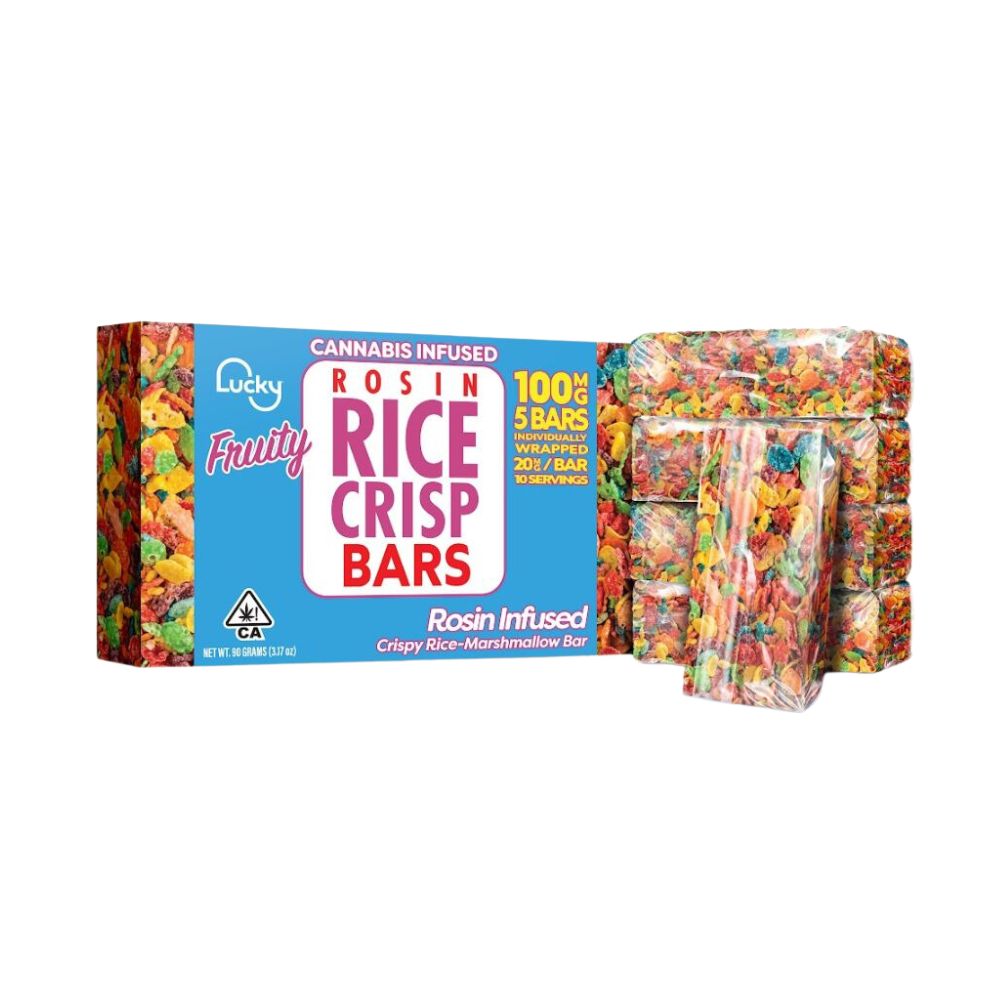 Photograph of product: LUCKY - LUCKY - CRISPY RICE BARS WITH ROSIN - FRUITY