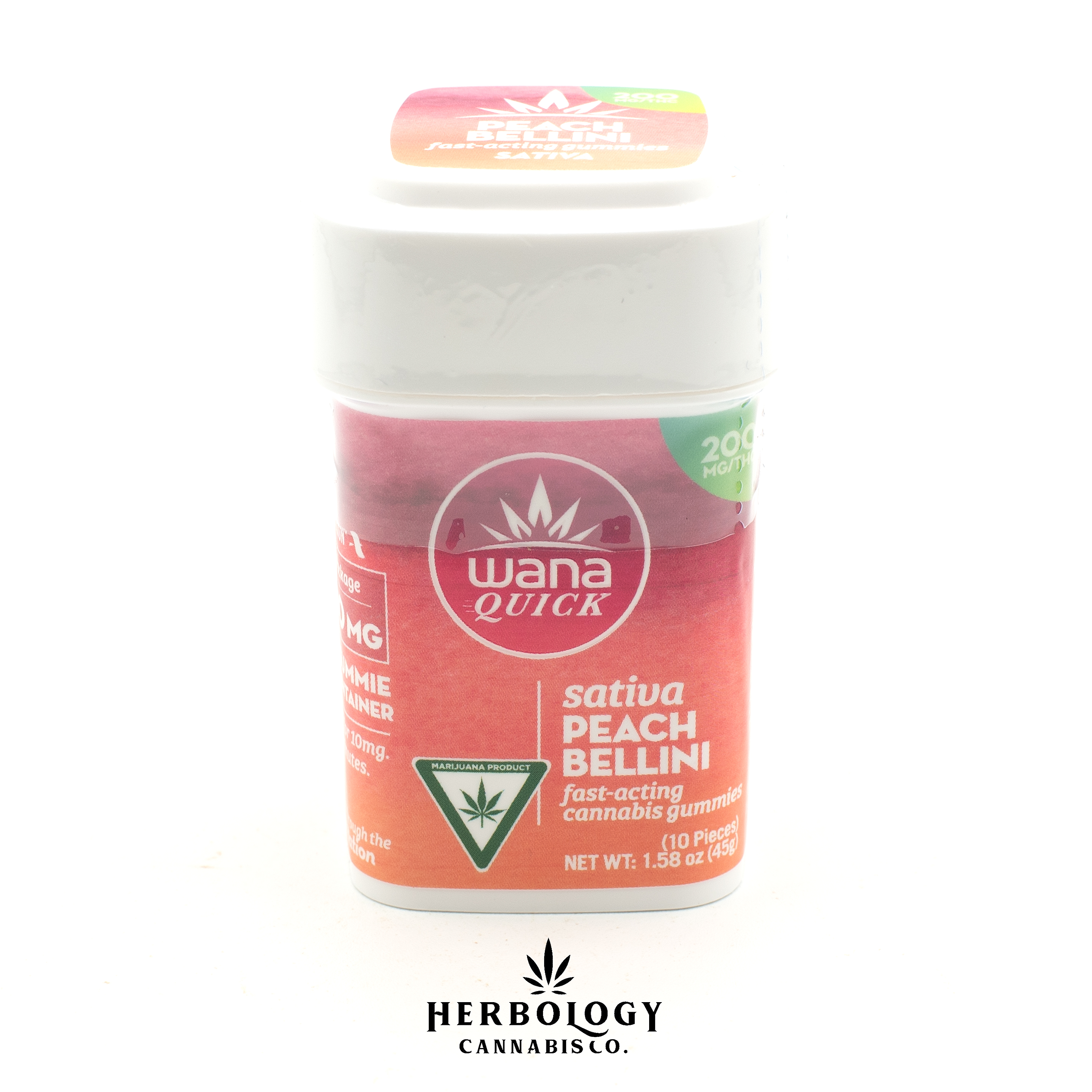 Photograph of product: Wana Quick | Gummy | Peach Bellini | 200mg
