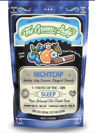 Photograph of product: Nightcap - 100mg 1:1 10pck
