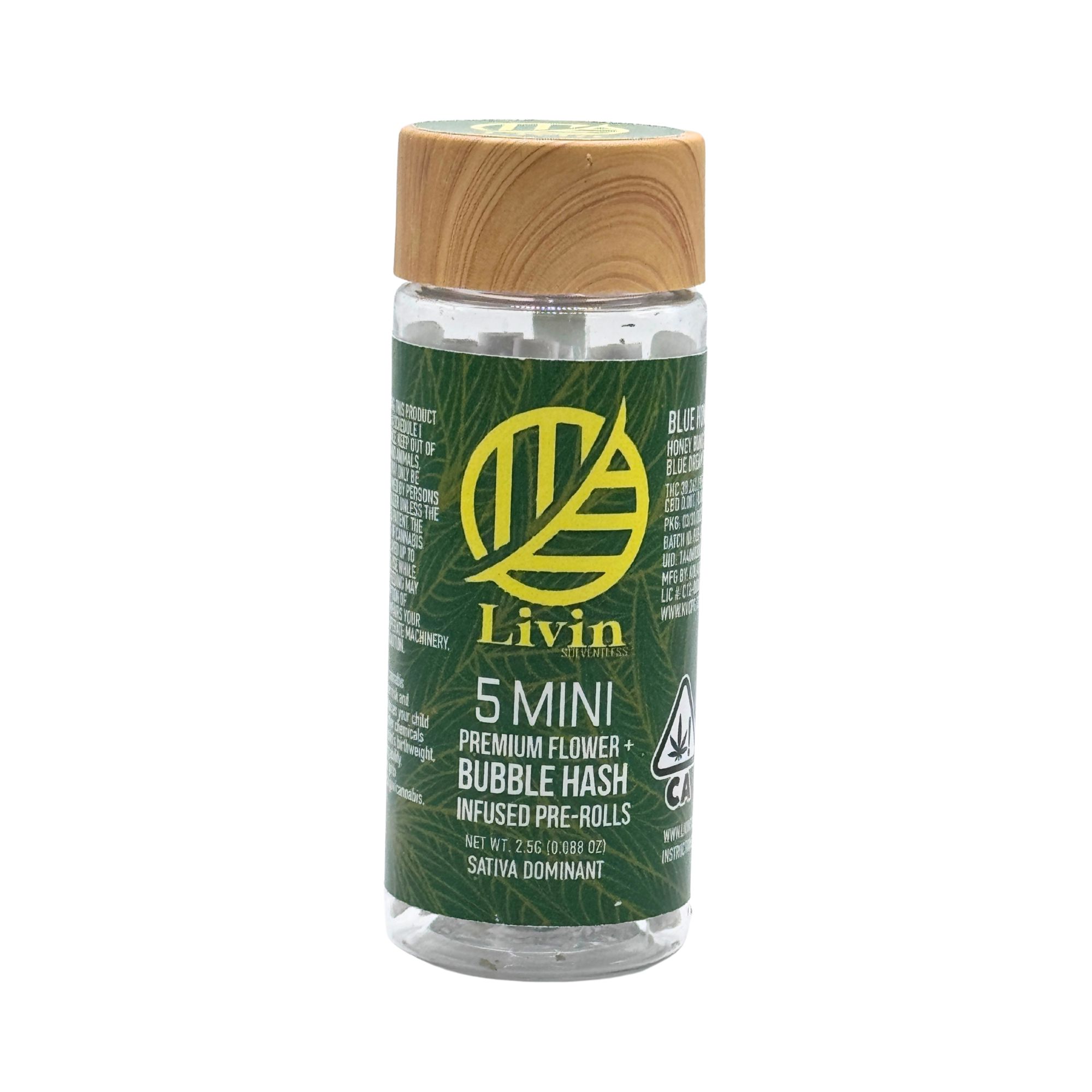 Photograph of product: Black Gold Gelatti 2.5g 5 Pack Bubble au chocolat Infused Mini Pre-Rolls - Livin Solventless