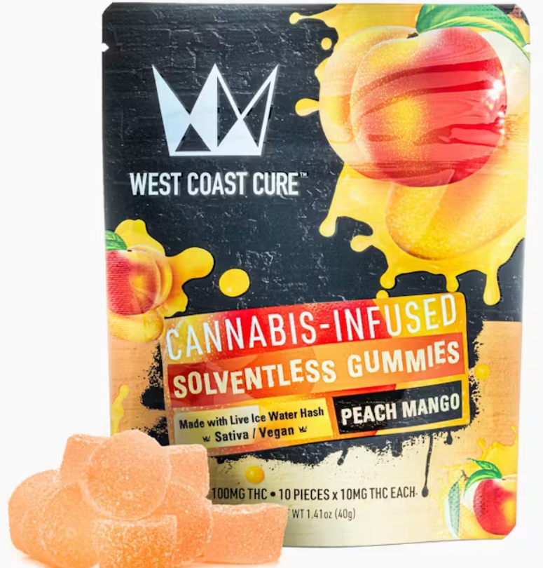 Photograph of product: PEACH MANGO HASH GUMMIES
