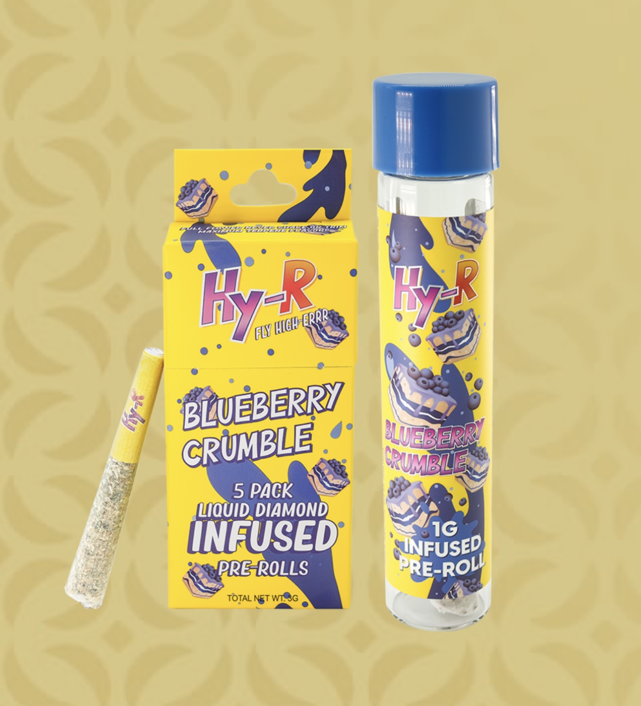 Photograph of product: AU HY-R: Blueberry Crumble Infused (5x 5-pack